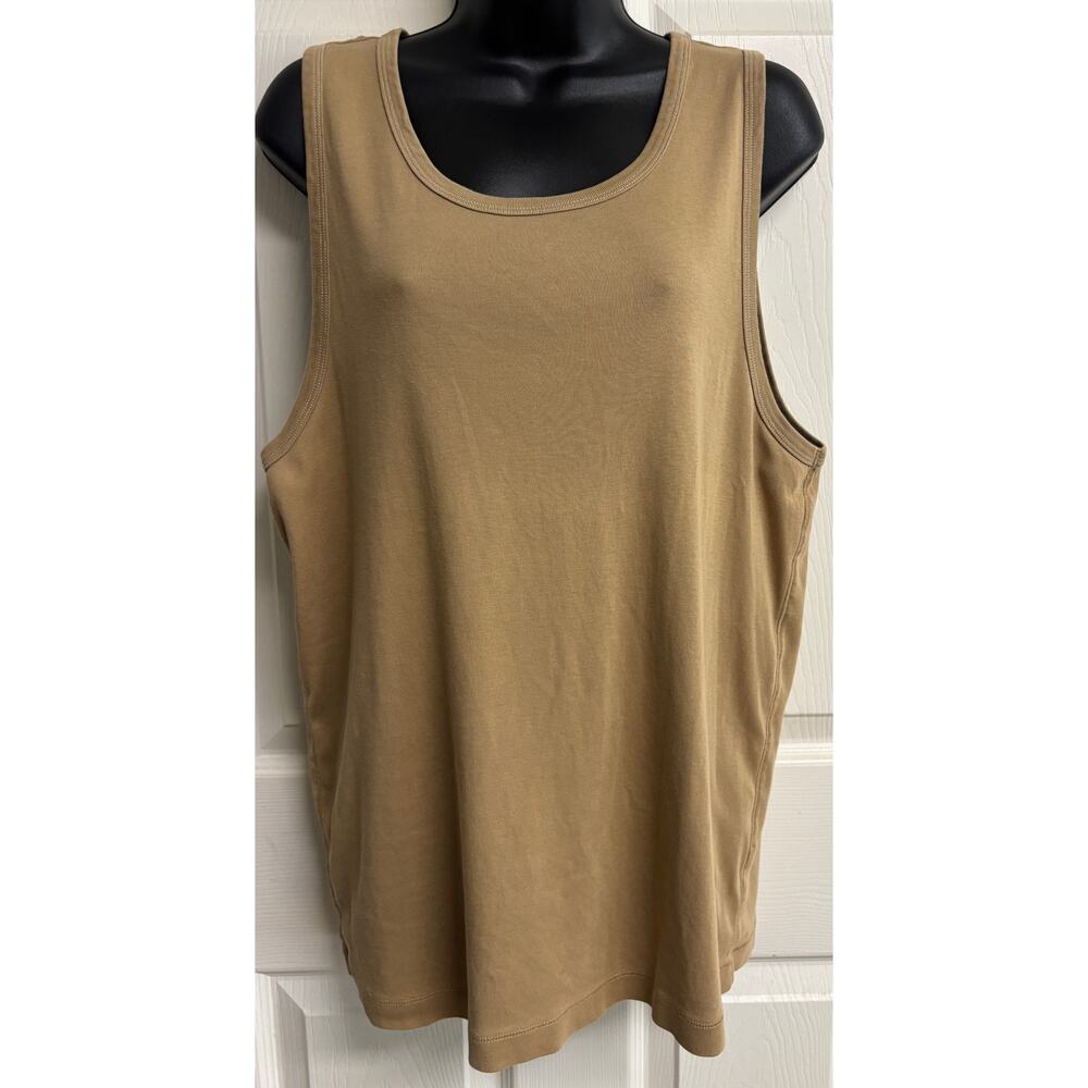 Banana Republic Pima Cotton Tank Top Women’s XL Beige Sleeveless Basic EUC